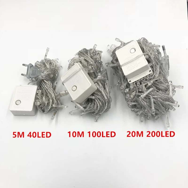 Noel Işıkları 5 M 10 M 20 M 30 M 50 M 100 M Led Dize Peri Işık 8 Modları noel Işıkları Düğün Parti Tatil Için Ev Işıkları
