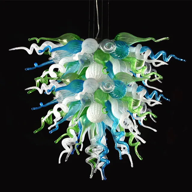 

Modern Art Deco Handmade Blown Glass Chihuly Style Art Chandelier