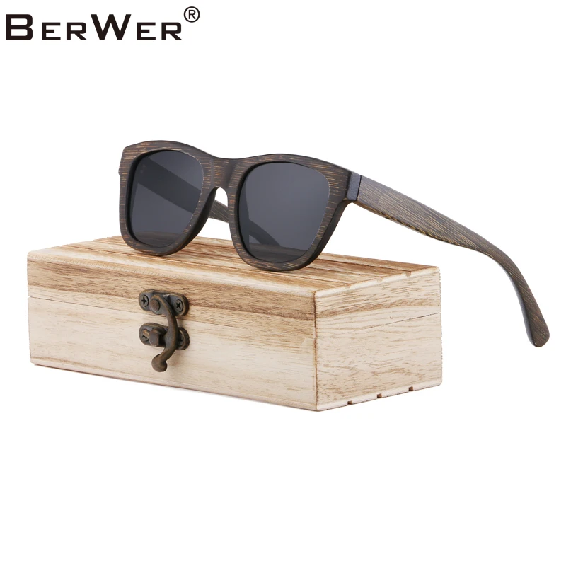 

BerWer Wood Sunglasses Polarized Women Handmade Original Bamboo Sunglasses For Friends As Gifts Dropshipping