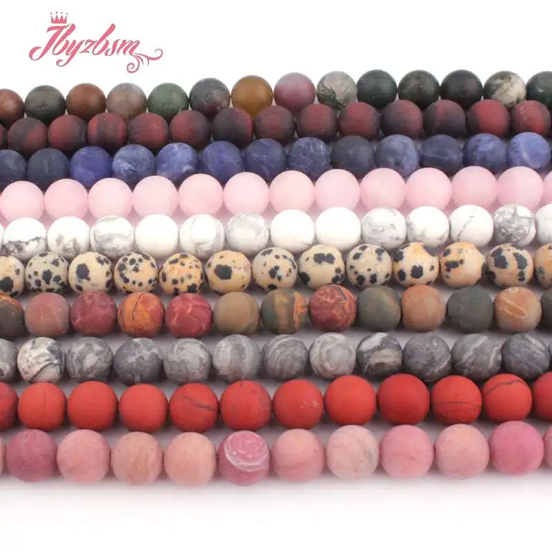 

10mm Round Beads Frost Natural Stone Beads Tiger Eye,Rhodonite,Quartz For DIY Necklace Bracelet Jewelry Making 15" Free Shipping