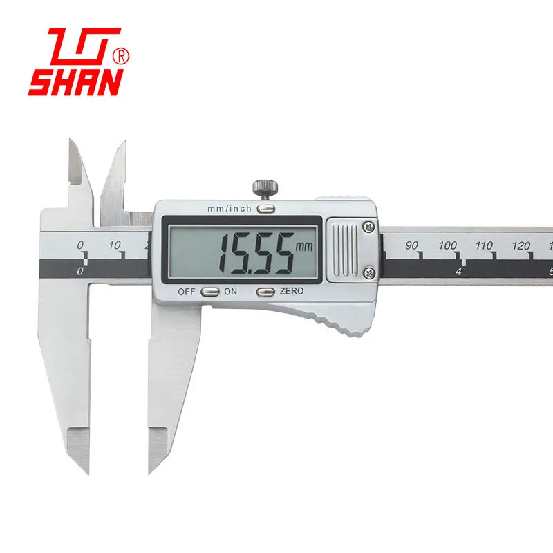 Compasso Vernier Digital Lcd Grande Ferramenta de Medição Eletrônica Metal de Alta Precisão Aço Inoxidável 0200 mm 0.01 mm