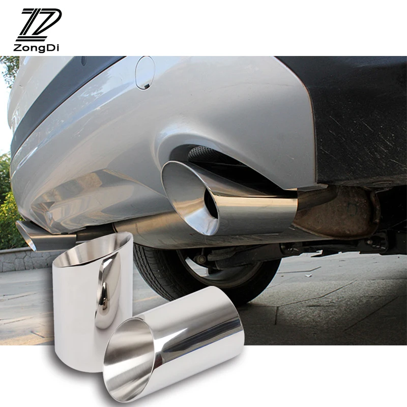 Stainless Steel Car Exhaust Muffler Tips Pipe Auto Accessories For Ford Kuga Escape Accessories 2013 2014 2015 2016 2017