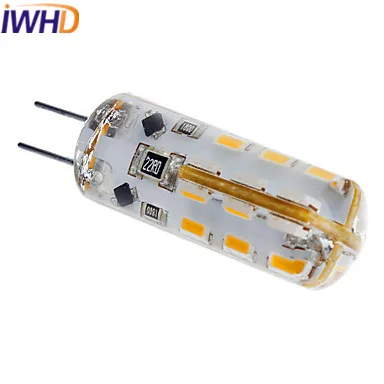 

IWHD 10pcs G4 LED 12v 2W Corn LED Bulb G4 Light DC 12V SMD2835 LED Bi-pin Light Clear/Milky Cover High Bright Spotlight