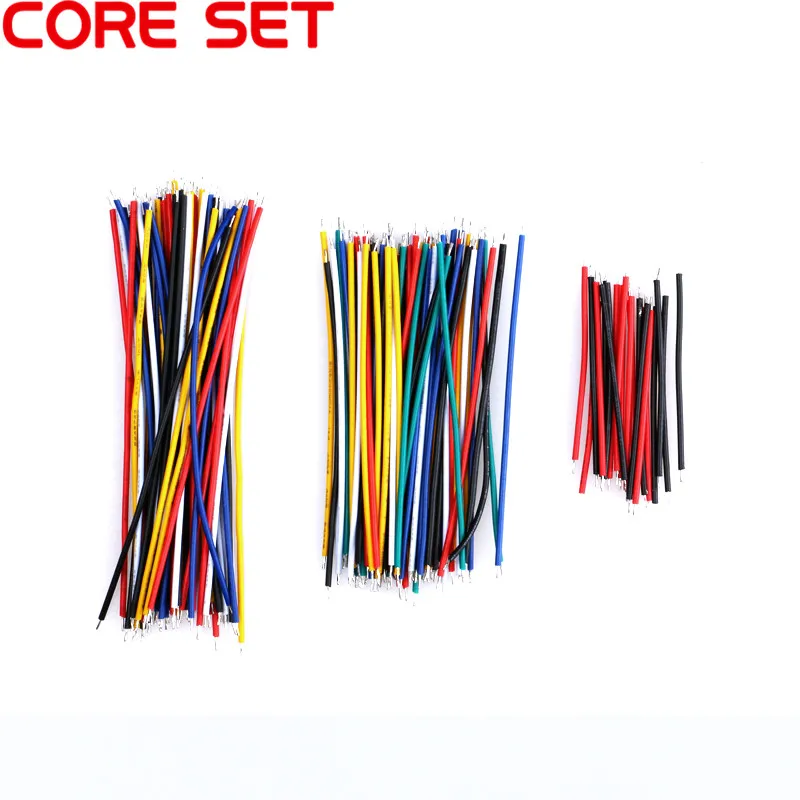 130PC 24AWG deska do krojenia chleba przewody połączeniowe zestaw kabli cynowania podwójne konserwy pakiet komponentów kolorowe 13 typów 10 sztuk w każdym 5CM 8CM 10CM