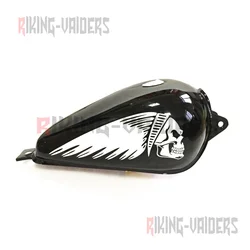 Indian Style Skull Decals Fuel Tank Stickers Saddlebag Sticker For Harley Sportster Dyna Softail Touring Universal
