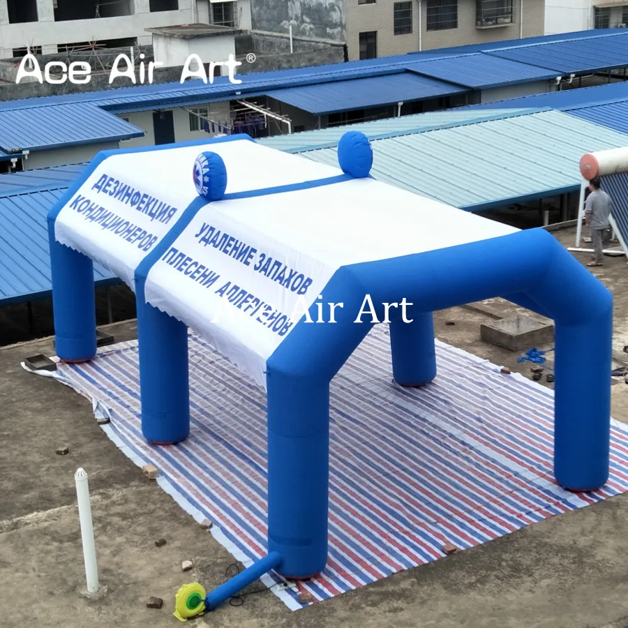 Tenda gonfiabile personalizzata blu per copertura auto tenda tunnel per matrimonio espositivo con 6 gambe di Ace Air Art