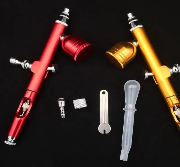 

7cc 0.3mm Nozzle Airbrush Size Spray Pump Pen Air Compressor Set for Art Painting Tattoo Tool with Wrench Straw Water Oxygen Pen