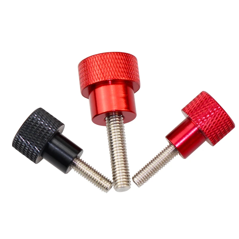 5pcs M3 M4 Knurled Aluminum Thumb Screw Aluminum alloy Knurled head Stainless steel Hand thumb screw