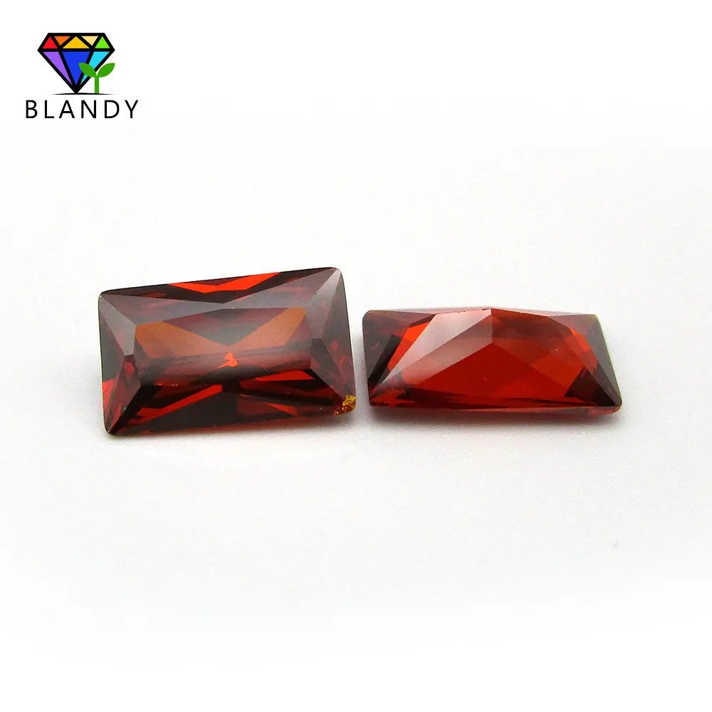 50pcs/lot 2*3~10*14mm 5A Rectangle Shape Loose CZ Synthetic Gems White, Garnet, Olive, Purple, Black, Pink Cubic Zirconia Stone