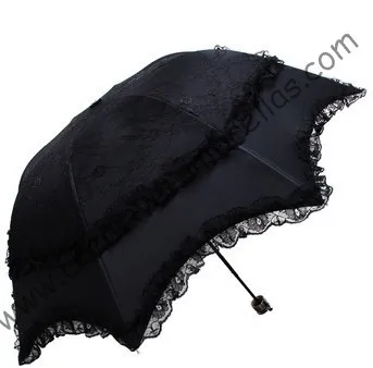 Princess umbrellas,100%sunscreen,UPF>50+,ladies'parasol,8k ribs,black silver coating,pocket parasol,UV protecting,arched lacing