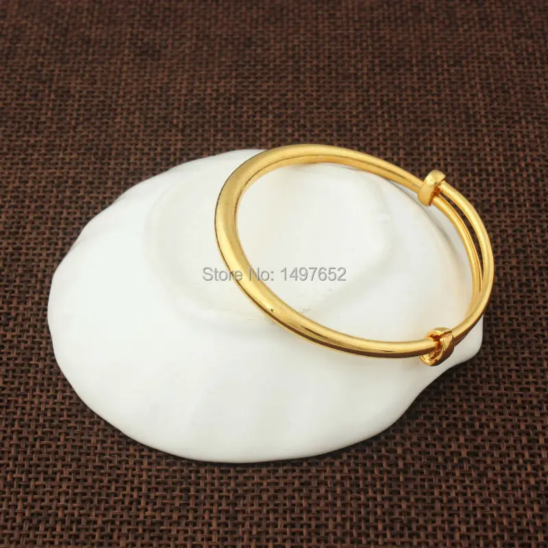 Fashion Dubai Gold Baby Bangle Jewelry For Boys Girls18K Gold Color Ethiopian/African Kids Bangles Bracelet Jewelry image 6