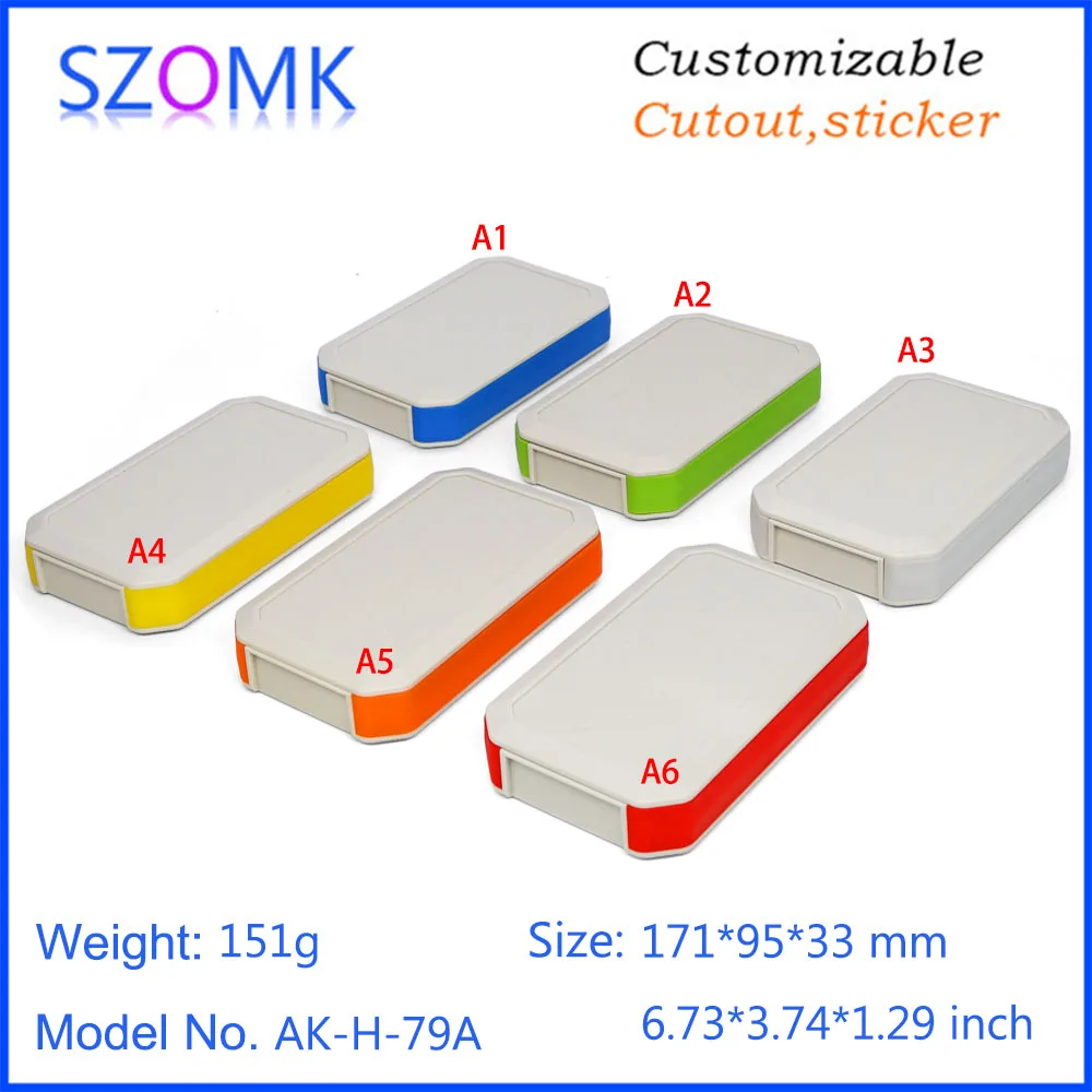 1 Piece 171*95*33mm szomk plastic housing 3x AA junction box waterproof instrument enclosure pcb design IP65 plastic enclosure