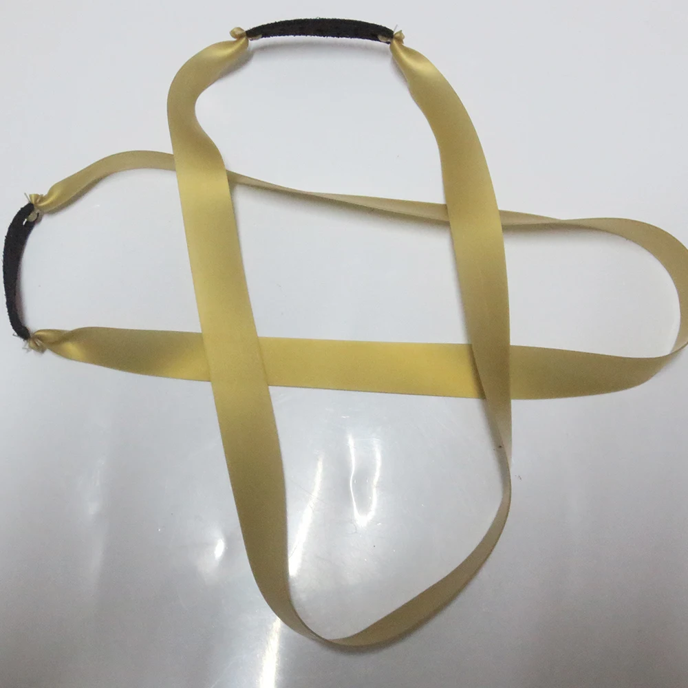 10pieces gold  color  0.75mm  thick flat rubber band    high quality slingshot flat rubber band slingshot latex rubber tubing