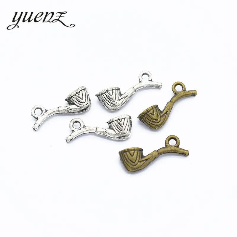 YuenZ 20pcs Antique tobacco pipe Charms Pendants for Jewelry Making Handmade Craft  20*7mm J291