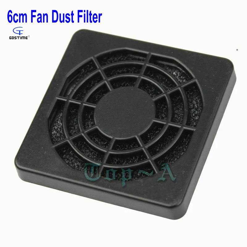 

Gdstime 50 Pcs 60mm PC Computer Fan Cooling Dustproof Black Plastic 6cm Dust Filter Case for Aluminum Grill Guard wholesale