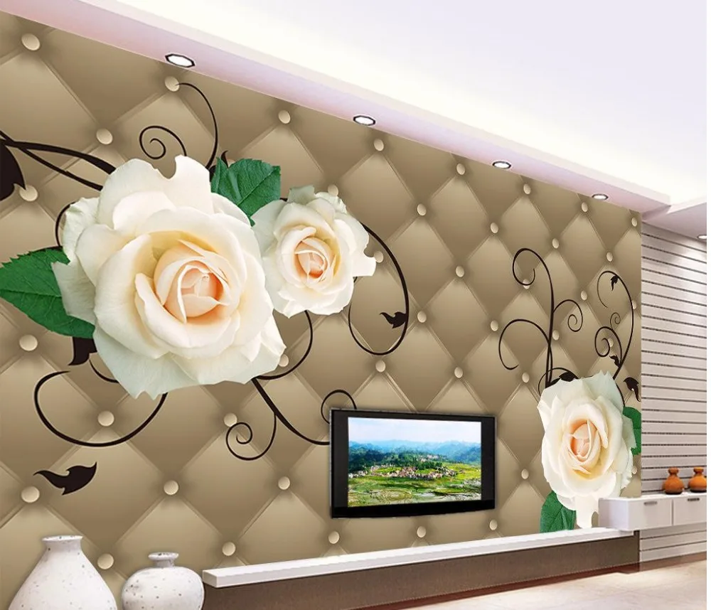 

wallpaper 3d flower 3d wall murals wallpaper Rose wallpapers for living room Home Decoration custom photo murals