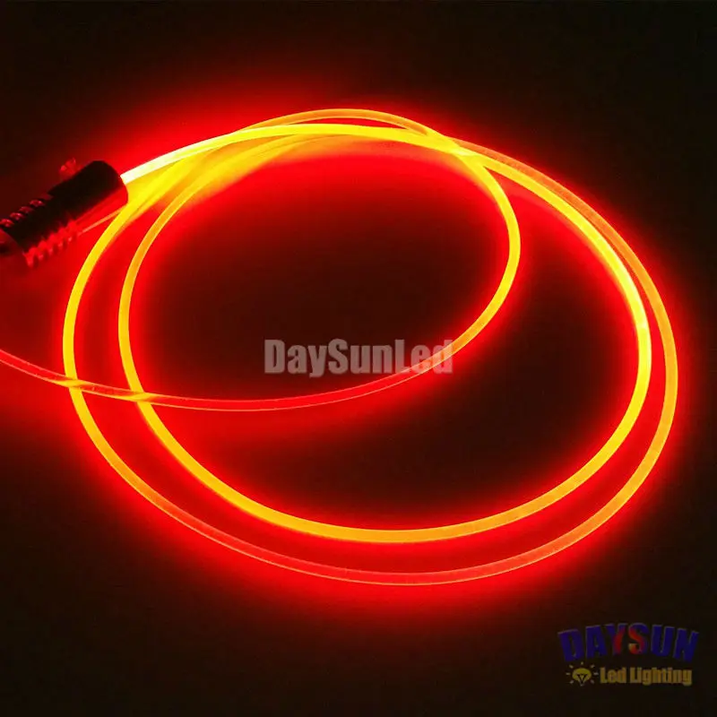 Free Shipping DIY Car Light 1PCS 12V 1.5W Led Optic Fiber Light Source + 1m *Dia 2mm/3mm/5mm/6mm/8mm/10mm Side-glow Fiber Kit