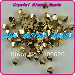 720pcs/Lot 3mm gold hem color Chinese Top Quality Crystal Bicone Beads
