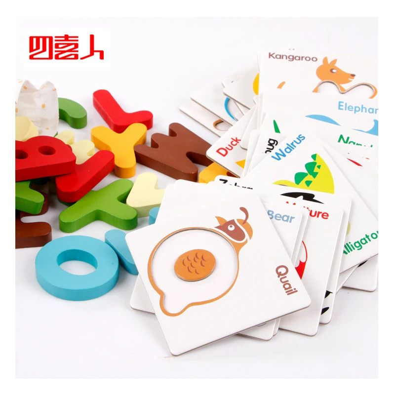 Early Education Recognition Letter Animal Knowledge Card Puzzle Puzzle Children Toy Letter Puzzle N107