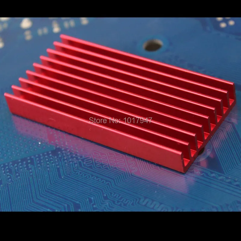 30Pieces lot RED Bitfury Aluminum Heatsink Radiator Cooler For USB ASIC Bitcoin Miner 60x30x8mm