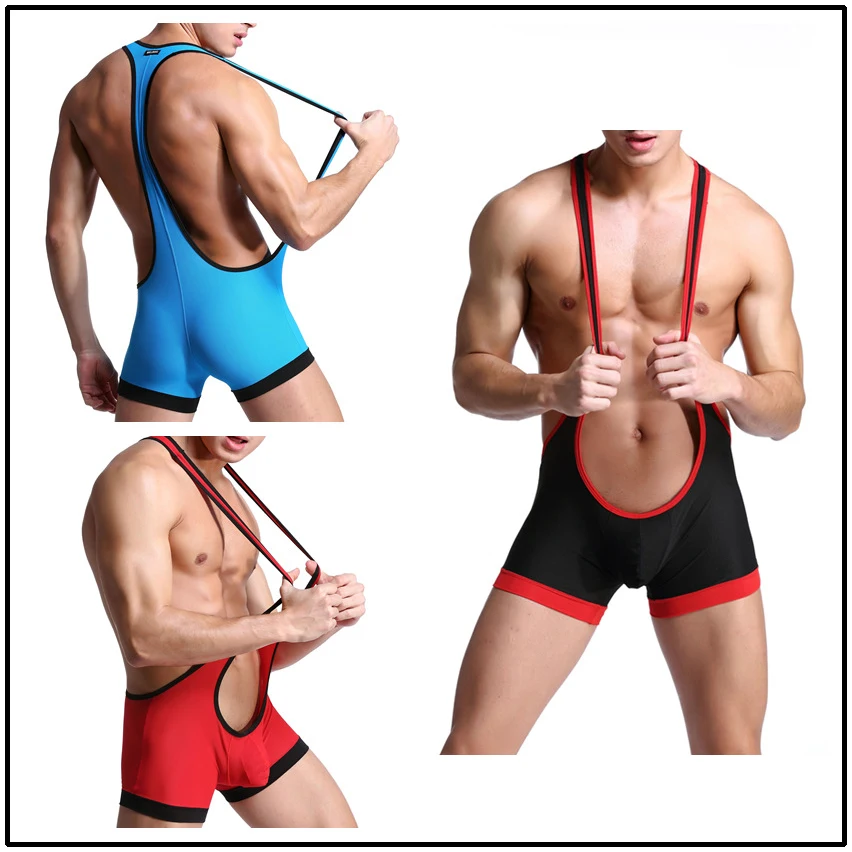 2018 Nieuwe Volwassen Mannen Sexy Visnet Mesh Bodysuit Wrestling Singlet Fetish Gays Jockstrap Ondergoed Erotische Lingerie L031