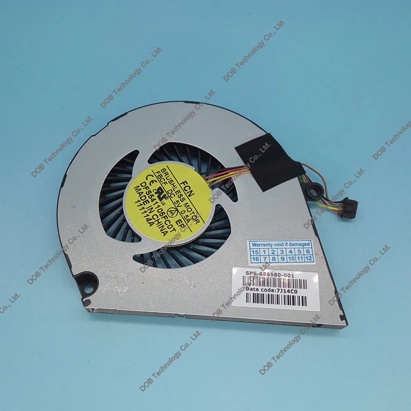 New Laptop CPU Cooling Fan for HP ENVY4 ENVY6 6-1040ca ENVY4-1007TX 1008TX 1024T 4 PIN SPS-686580-001 Fan