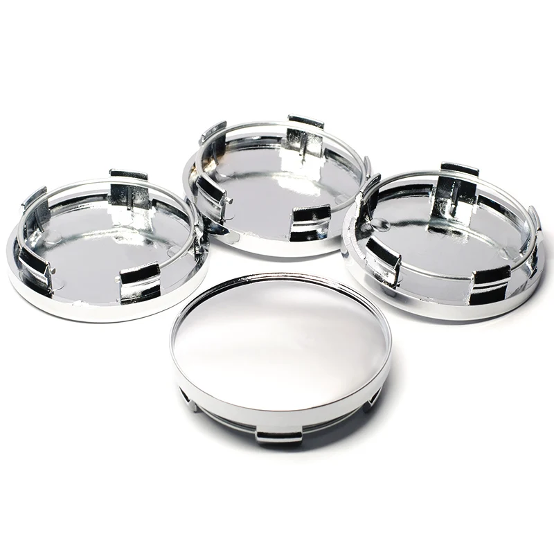 4pcs 58mm(54mm) fit 56mm Badge Chrome Car Wheel Rims Center Hubcap Caps Cover Car Styling