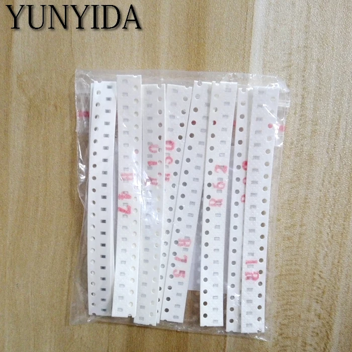 200PCS  1%  0603 SMD resistors assorted DIY kit set ,10 valueX20pcs=200pcs 1R00 R820 R750 R620 R500 R470 R330 R220 R150 R100