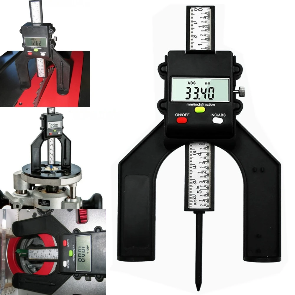 

Digital Depth Gauge Digital Tread Depth Gauge LCD Magnetic Self Standing Aperture 80mm Hand Routers