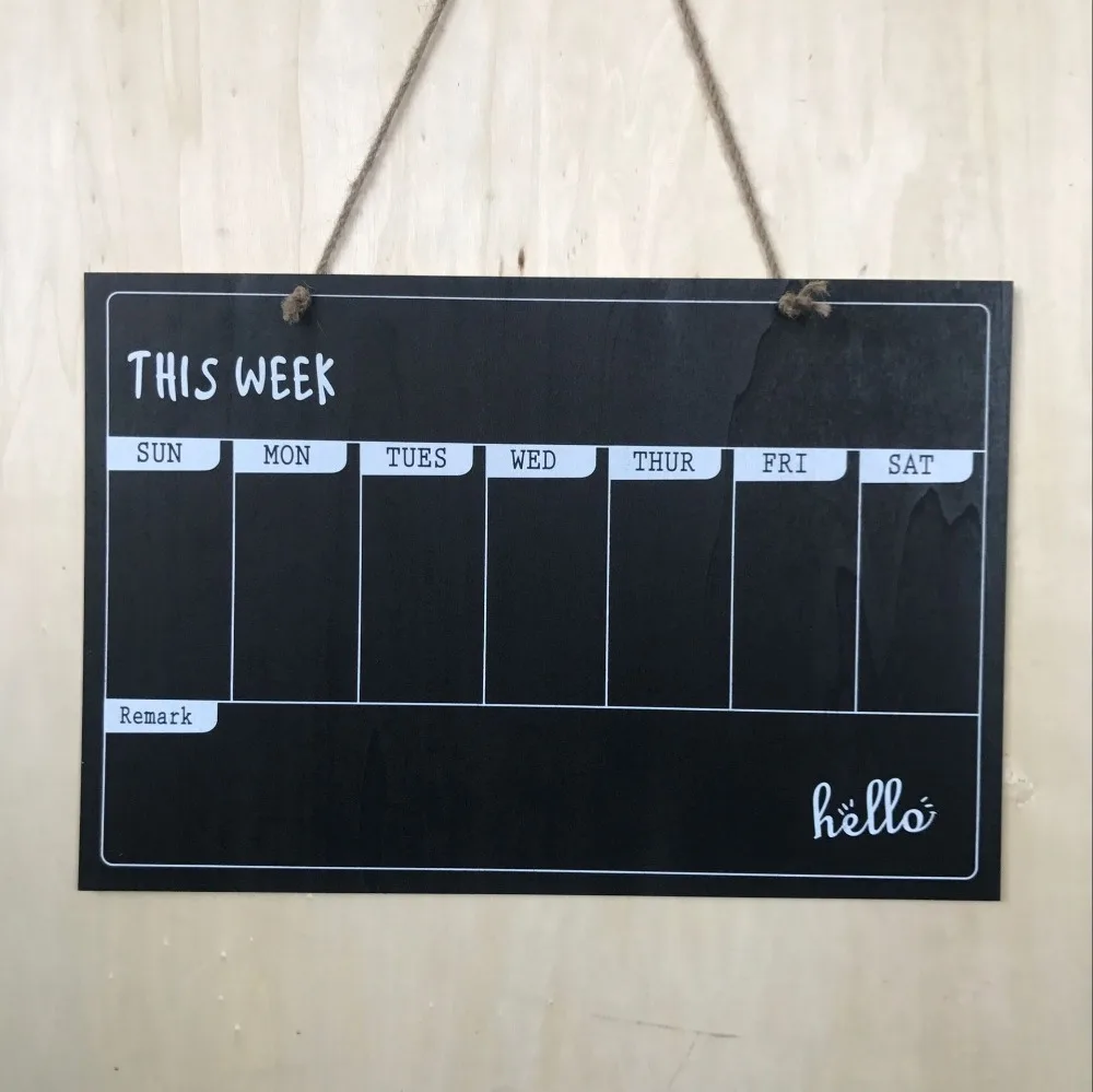 

this week blackboard modern chalkboard week wall calendar home office wall decoration