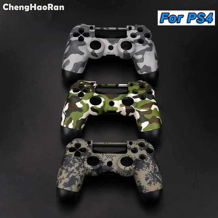 ChengHaoRan For PS4 Custom Camouflage Controller Cover Cases Replacement Housing Front Back Shell For Sony Playstation 4 Gamepad