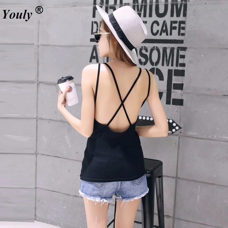 

Women Built In Bra Padded Cross Hollow Out Tank Top 2021 Casual Modal Breathable Fitness Camisole Tops Vest Blusas Femininas