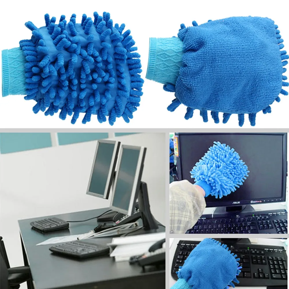 Motorclyle Car Washing Gloves Do Not Damage The Paint Surface Waterproof Chenille Coral Fleece Car Cleaning Cloth