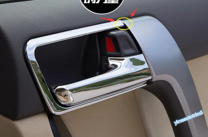 

Yimaautotrims Accessories For Toyota Land Cruiser Prado FJ150 2014 - 2020 Chrome Inner Door Handle Knob Bowl Frame Cover Trim