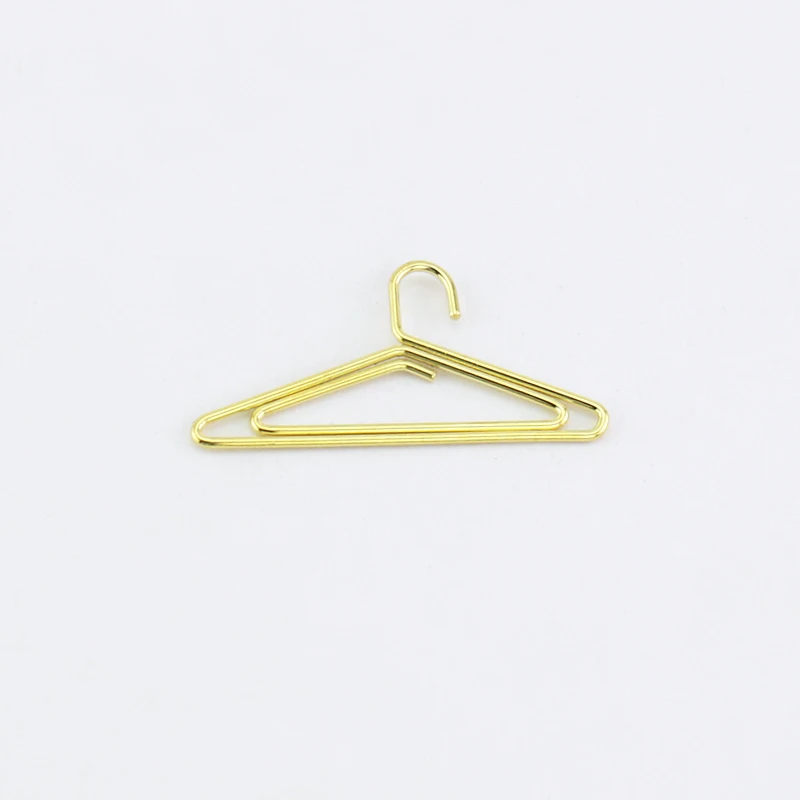 TUTU 30pcs/box gold COLOR electroplating hangers Shape Paper Clips Funny Bookmark Marking Clips H0230