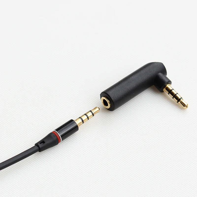 90 Degree Right Angled 3.5mm Audio Cable Adapter Male to Female Bend Adapter