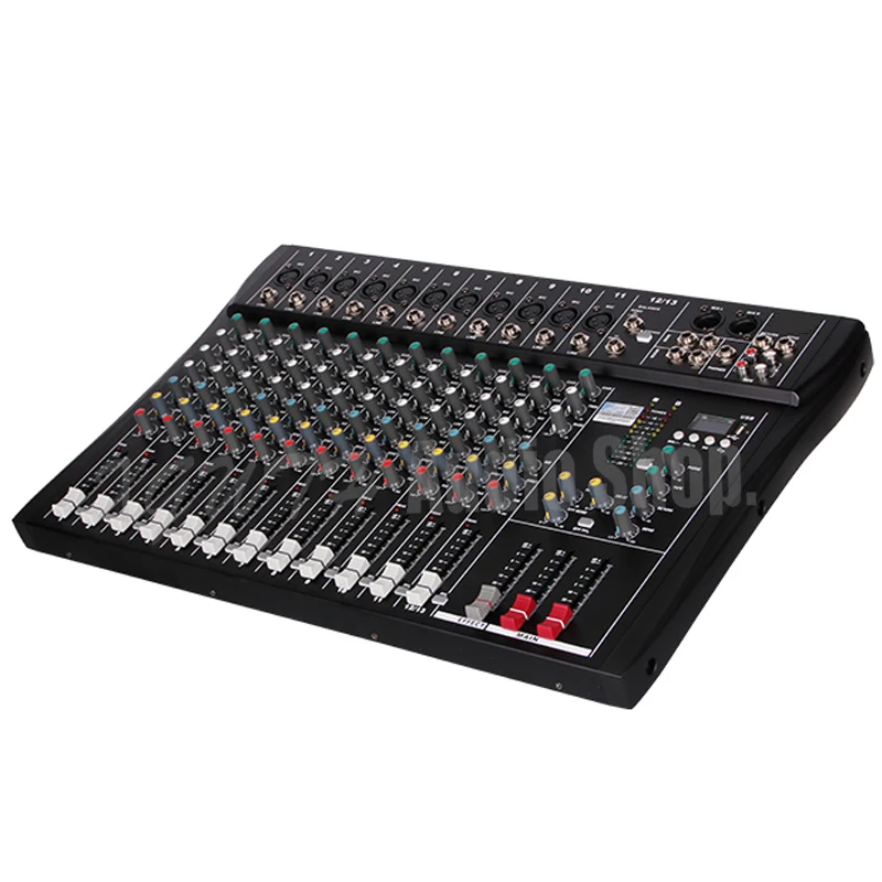 12 Channel Mixer USB ดิจิตอล DSP Effects ไมโครโฟนเสียงผสม48V Phantom Power สำหรับการบันทึกเสียง DJ stage