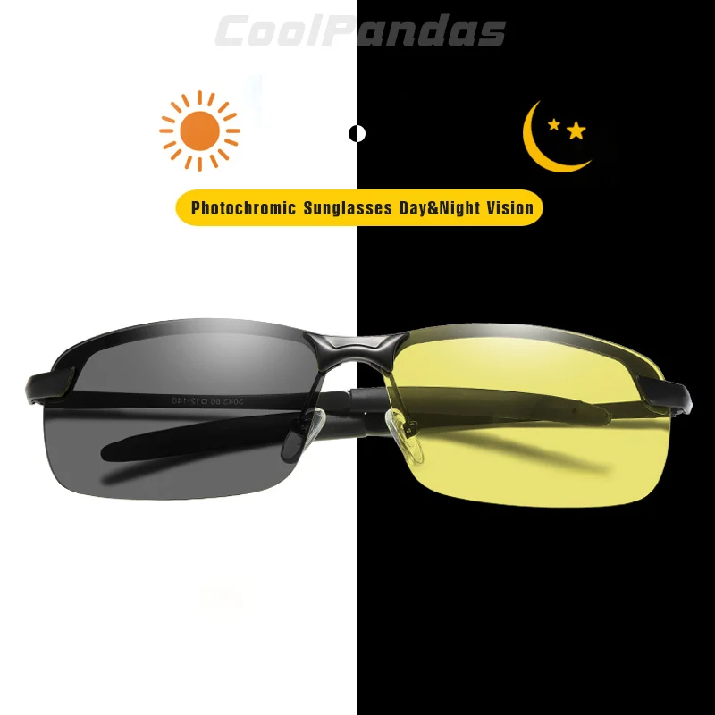 2022 Brand Intelligent Photochromic Polarized Sunglasses Men Women Yellow lens Day Night Vision Driving Sun Glasses gafas de sol