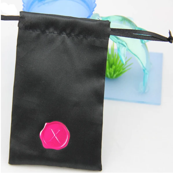 

500pcs satin drawstring bags 10*25cm custom gift pouches satin silk jewelry pouches with 2 color printing and DHL shipping