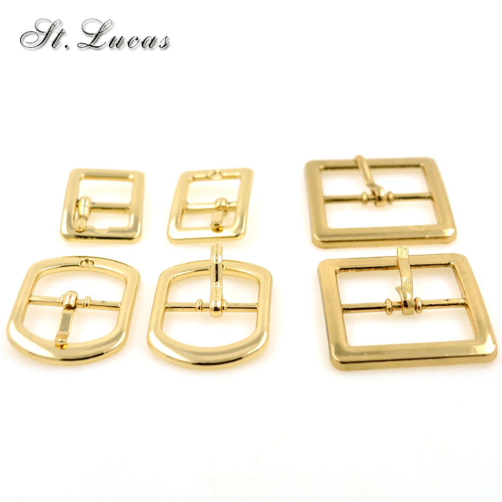 High quality 10pcs/lot 20mm/15mm/10mm gold small Square metal shoe buckles bags Belt decoration Buckles DIY sew accessories