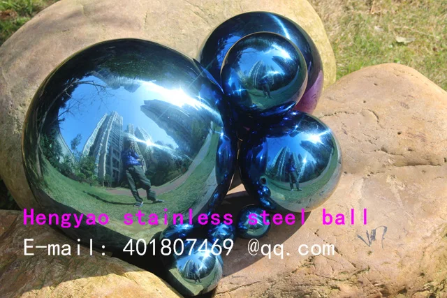 Stainless Steel Hollow Ball for Decoration, Interior Furnishing articles, Garden Decoration, Blue Ball, 32mm-500mm Diameter