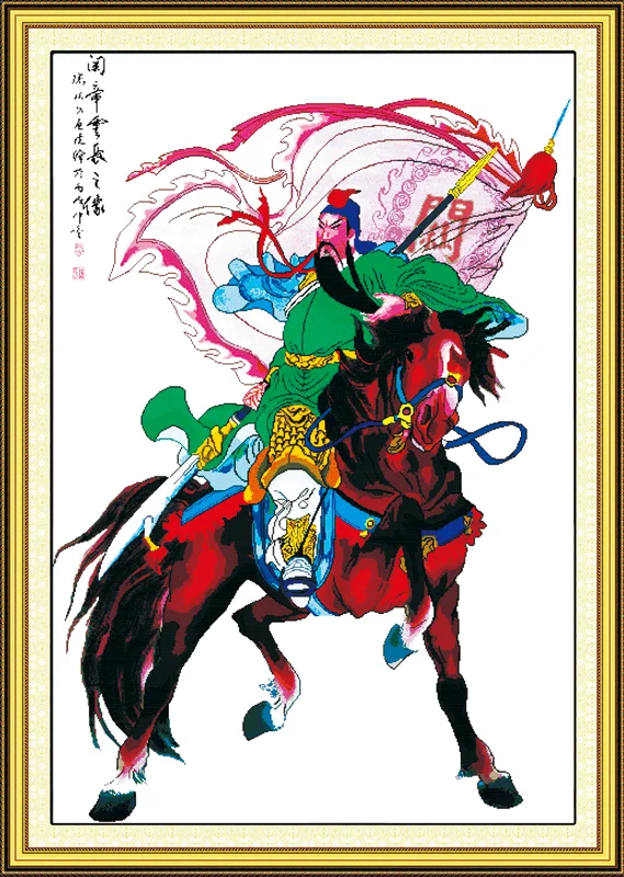 

Guan Gong(2) cross stitch kit people 18ct 14ct 11ct count print canvas stitches embroidery DIY handmade needlework