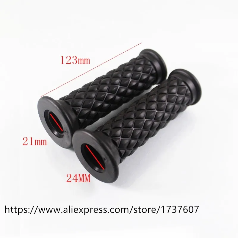 1pair Motorcycle 7/8\'\' Retro Rubber Handlebar Hand Grips Cafe Racer grips GG GN GS 125 150 250