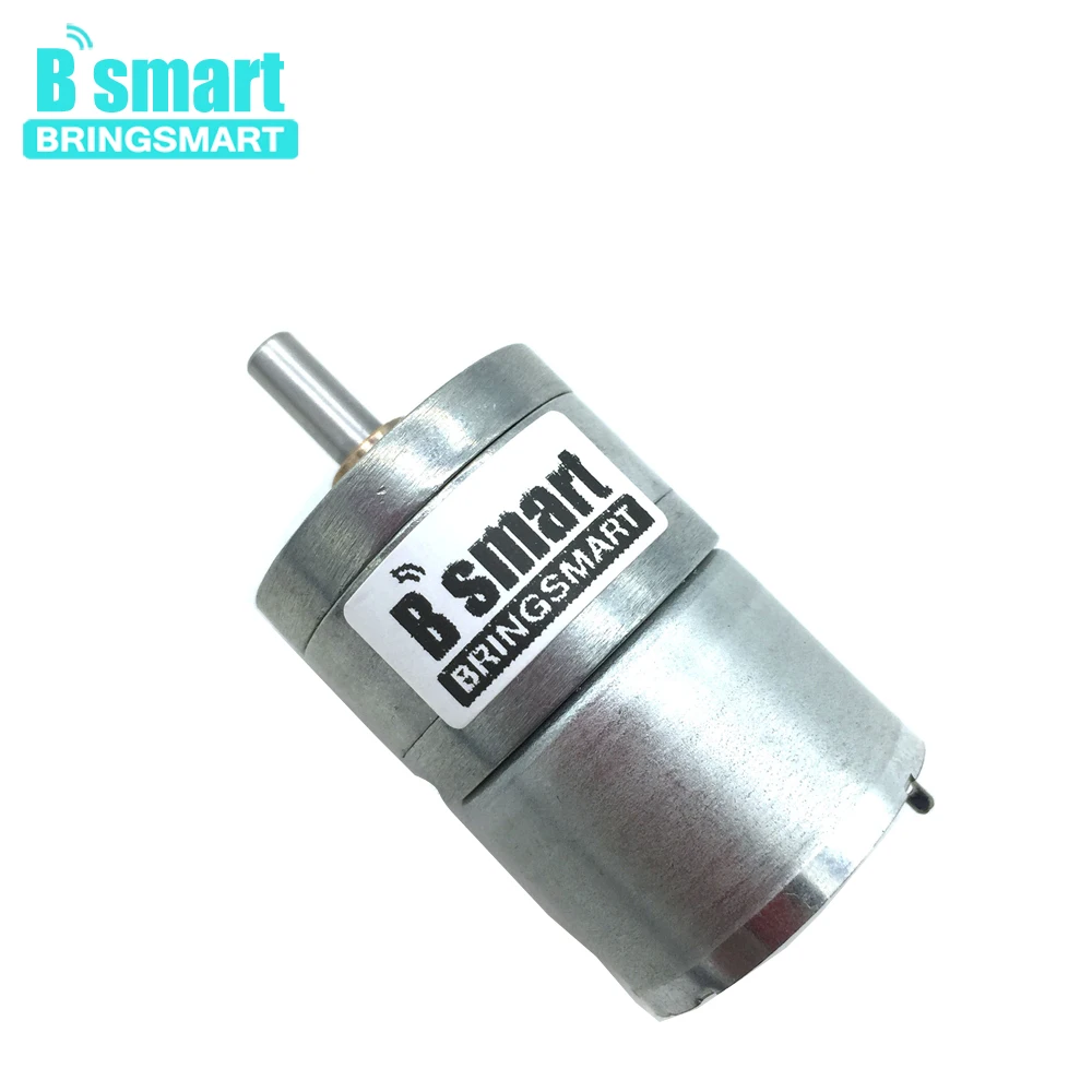 Bringsmart Gearbox Reducer JGA25-310 Low Speed 25mm Mini Motor 12V 6V High Torque DC Reduction Reversible Motor 12v Gear Motor