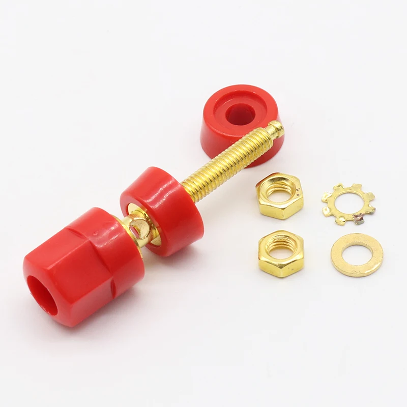 1pair(black+red) Terminals Red Black Connector Amplifier Terminal Binding Post Banana Speaker Plug Jack