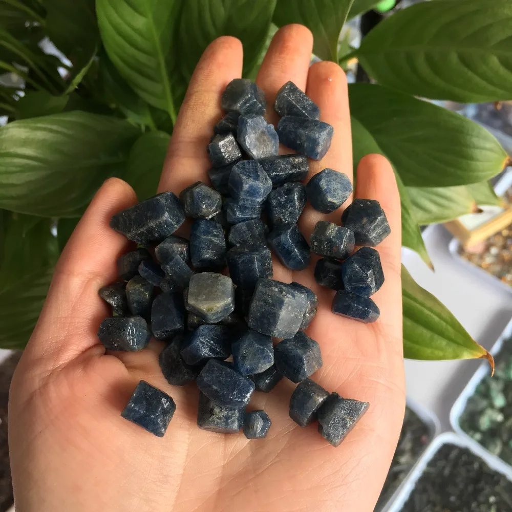 100g high quality natural stones and minerals blue corundum reiki healing sapphire rough gemstone specimen