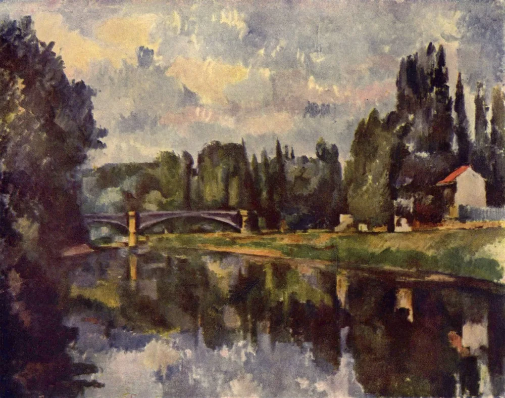 Handmade Oil Painting Reproduction on linen canvas,bridge-over-the-marne-1888 BY paul Cezanne ,Free Shipping ,TOP quality