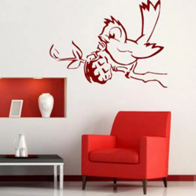 Banksy 2 USE Graffiti ' Bird Grenade ' Art Wall Sticker Classic StreetArt Home Decor Car Decoration Stickers