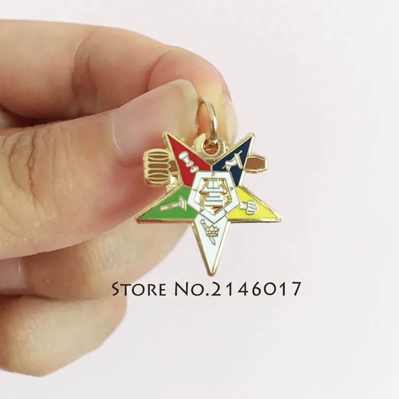 50pcs Masonic Mason Past Master Jewelry Pendant Freemasonry lodge Order of Chapter Eastern Star Charm with the gavel os OES