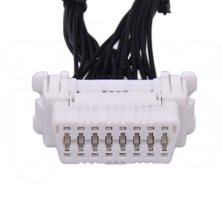 Quality A Newest OBD 2 Y Splitter Extension Cable OBD2 16PIN Male to Female ELM327 Electronic Wire Connector